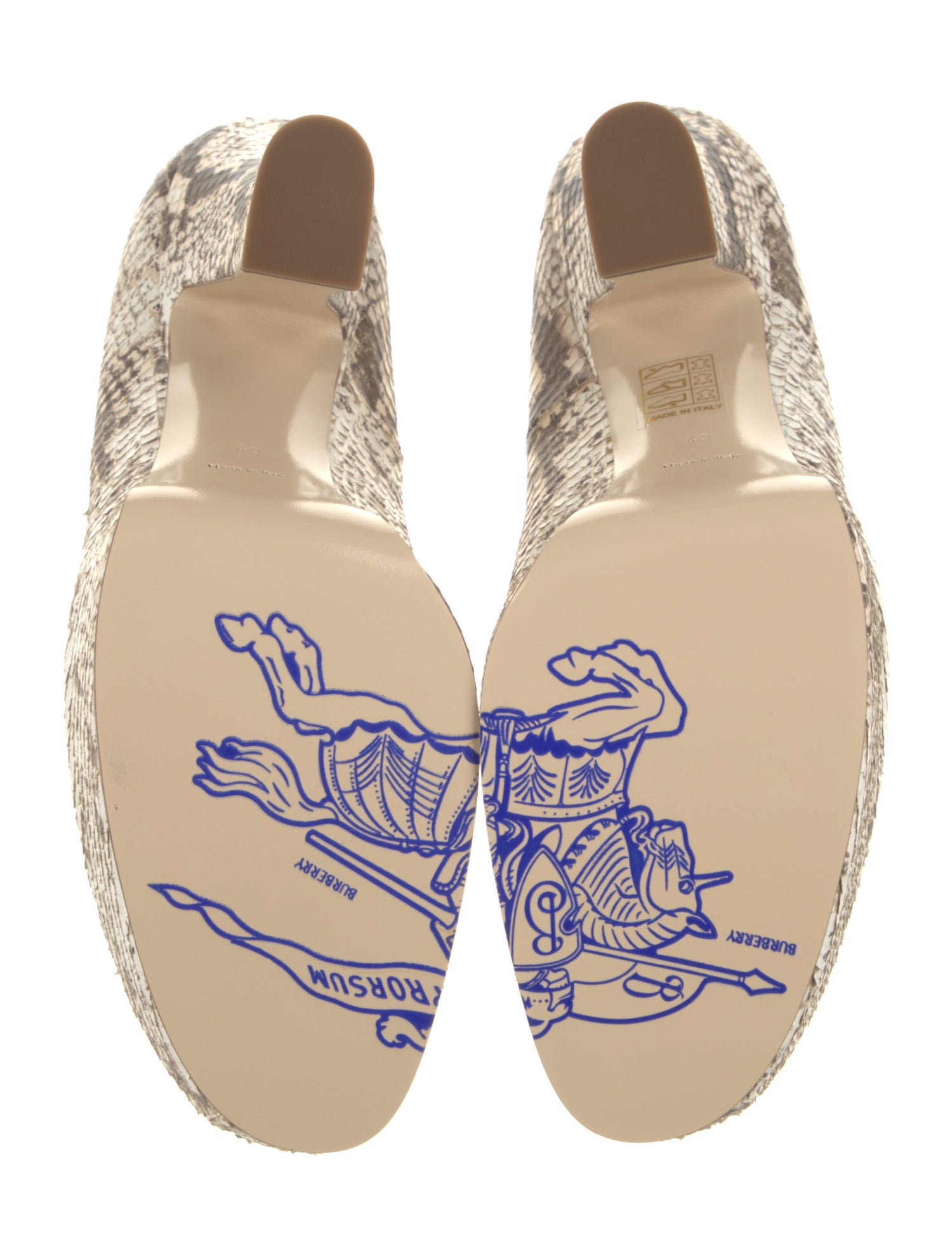 Burberry Snakeskin Animal Print Pumps